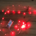 LED  String Chain Fairy Lights  RED with Silver Wire - 40 Micro LEDs  2mtr length
